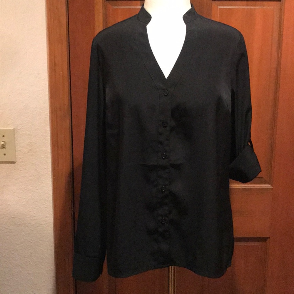 Express | Black Long Sleeve Blouse | Medium